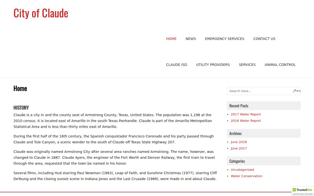 Claude court docket access through the official City of Claude website